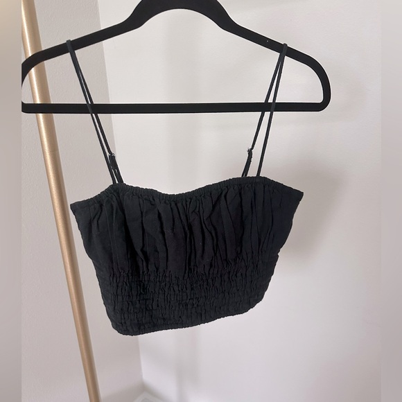 Abercrombie & Fitch Black Smocked Camisole - Picture 1 of 4